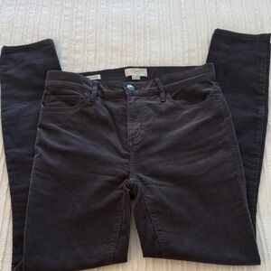 LOFT Charcoal Corduroy High Rise Skinny Pants Size 0